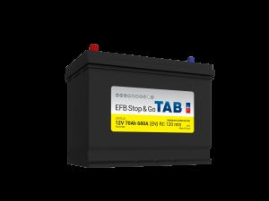 Startbatteri TAB STOP & GO 12V 70AH-680A+V (D26 212370) 259x175x200/221 mm 19,6 kg