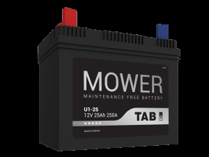 Startbatteri TAB SEALED 12V 25AH-250A+V FLAT (U1-25 217125) 196x127x159/185 mm 7,2 kg